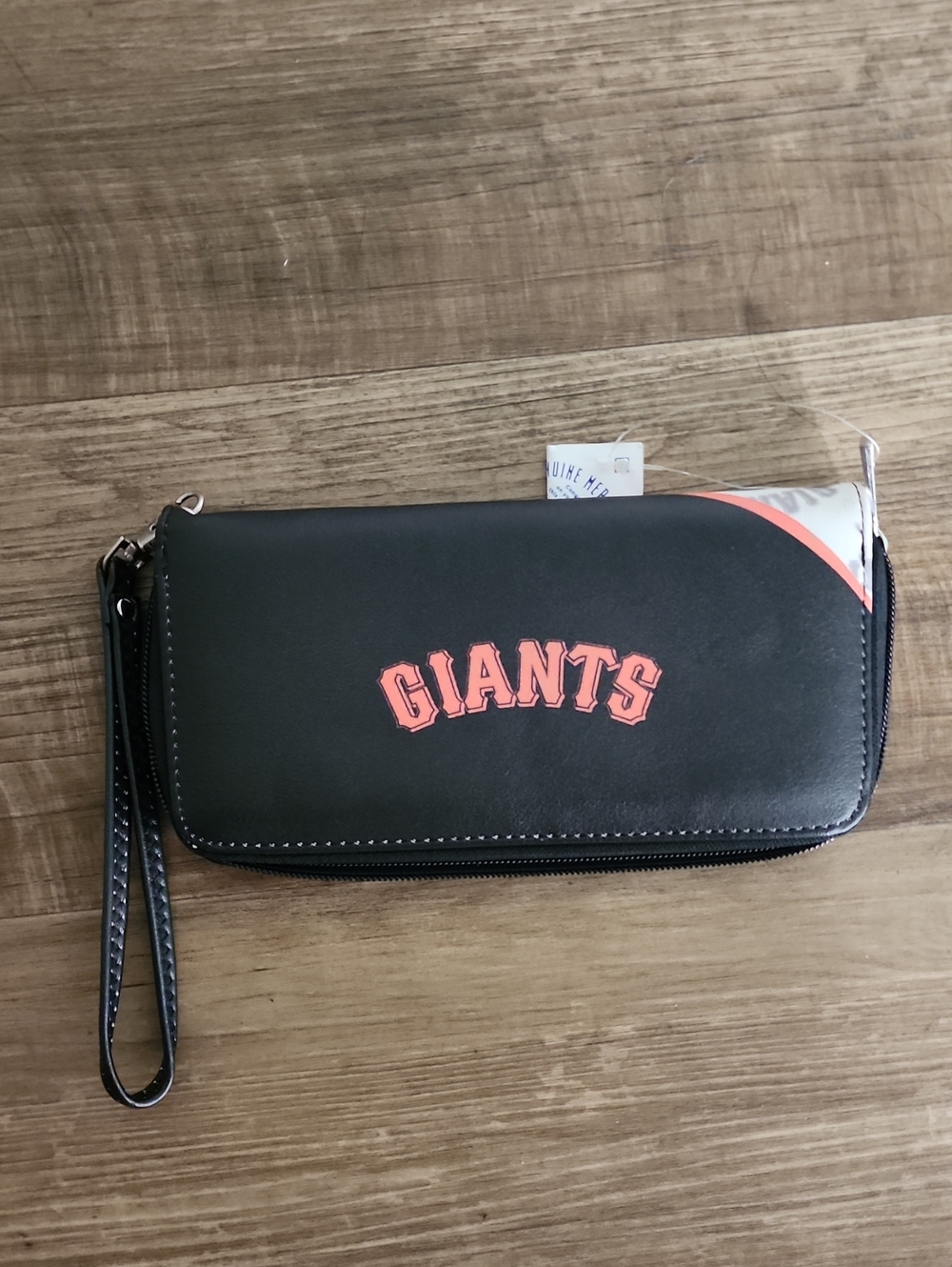 Giants Black Wristlet Wallet with Team Logo